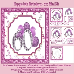 Happy 60th Birthday 2 - 7x7 Mini Kit