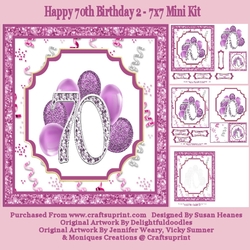 Happy 70th Birthday 2 - 7x7 Mini Kit