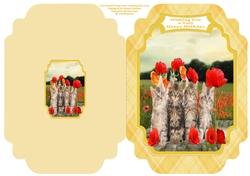 Four Little Kittens - Cut And Fold Card