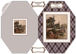 Sepia Traction Engines - Cut And Fold Card