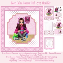 Keep Calm Gamer Girl - 7x7 Mini Kit