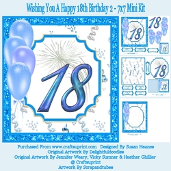Wishing You A Happy 18th Birthday  2 - 7x7 Mini Kit