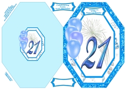 Wishing You A Happy 21st Birthday - Octagon Card
