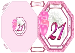 Wishing You A Happy 21st Birthday 2 - Octagon Card