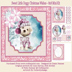 Sweet Little Doggy Christmas Wishes - 8x8 Mini Kit