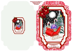 Christmas Sleigh - Cut And Fold Card