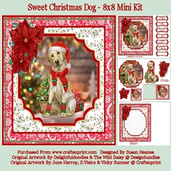 Sweet Christmas Dog - 8x8 Mini Kit