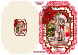 Kitty Baubles - Cut And Fold Card
