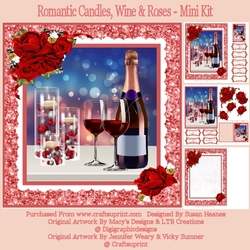 Romantic Candles, Wine & Roses - Mini Kit