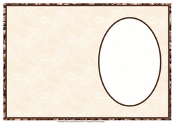 Coffee Beans, With Cream Floral - Insert
