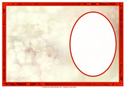 Red Floral Swirls And Bokeh - Insert