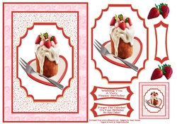 Strawberries And Cream Cup Cake