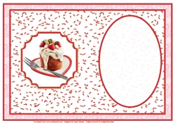 Strawberries And Cream Cup Cake - Insert