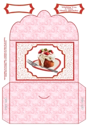 Strawberries And Cream Cup Cake - Money Wallet
