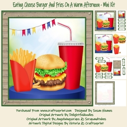 Eating Cheese Burger And Fries on A Warm Afternoon - Mini Kit