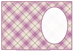 Mauve, Cream And Green Tartan - Insert