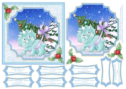 Dino Christmas Wishes 2 6x6