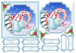 Dino Christmas Wishes 4 6x6