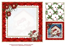 Christmas Bird House 7x7 - Insert & Gift Tag