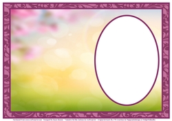 Plum Swirls, With Garden Scene - Insert