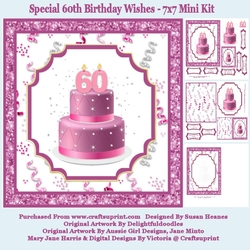 Special 60th Birthday Wishes - 7x7 Mini Kit