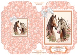 Beautiful Horses 2 - Cut And Fold Card
