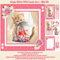 Ginger Kitten With Candy Jar 2 - Mini Kit