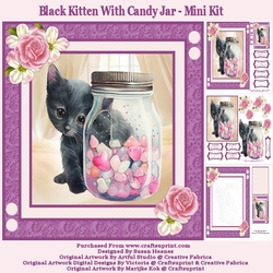 Black Kitten With Candy Jar - Mini Kit