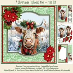 A Christmas Highland Cow - Mini Kit