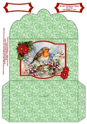 Christmas Robin On Holly - Money Wallet