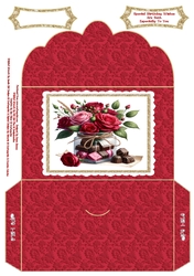 Beautiful Roses & Chocolates - Money Wallet