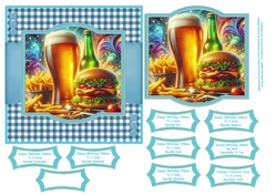 Lager, Burger & Fries - 6x6