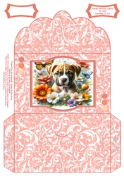 Sweet Little Puppy In The Flowers 2 - Money Wallet