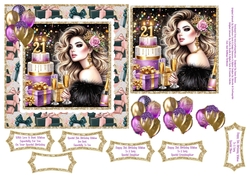 Happy 21st Birthday Wishes - 6x6