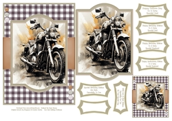 A Vintage Motor Bike - 5x7