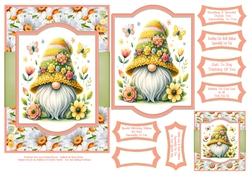 Spring Garden Gnome - 5x7