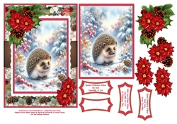 Hedgehog At Christmas - 5x7