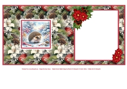 Hedgehog At Christmas - 6x6 Insert