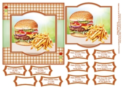 Takeaway Favourites, Cheeseburger & Chips - 6x6