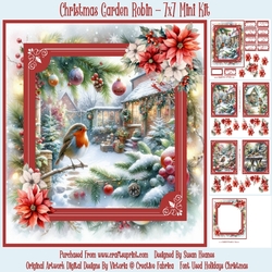 Christmas Garden Robin - 7x7 Mini Kit
