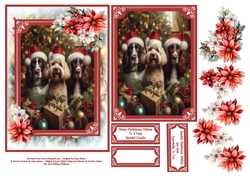 A Springer Spaniel & Cocker Poo Christmas - 5x7