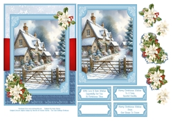 Christmas Country Cottage - 5x7 2