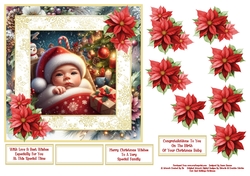Merry Christmas Wishes On Babys 1st Christmas - 7x7 4