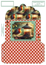 Garden Robin At The Bird Feeder - Money Wallet