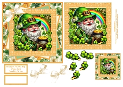The Lucky St Patricks Day Gnome - 6x6