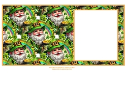 The Lucky St Patricks Day Gnome - 6x6 Insert