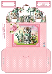 Sweet Little Kitten, Watering Can & Flower Pot - Money Wallet