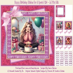 Image of cup1149975_846 - Happy Birthday Wishes For A Special Girl - 7x7 Mini Kit