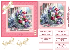 Beautiful Spring Bouquet - 6x6