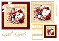 Anniversary Elegant Champagne - 6x6